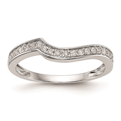 14k White Gold Real Diamond Wedding Band