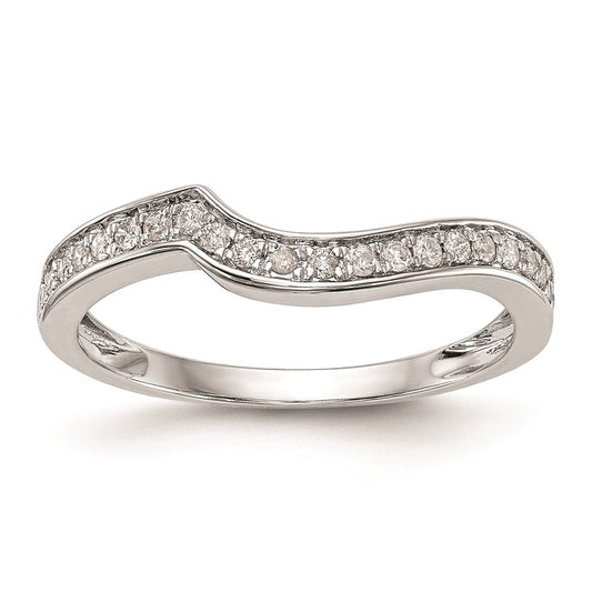 0.22ct. CZ Solid Real 14k White Gold Wedding Wedding Band Ring