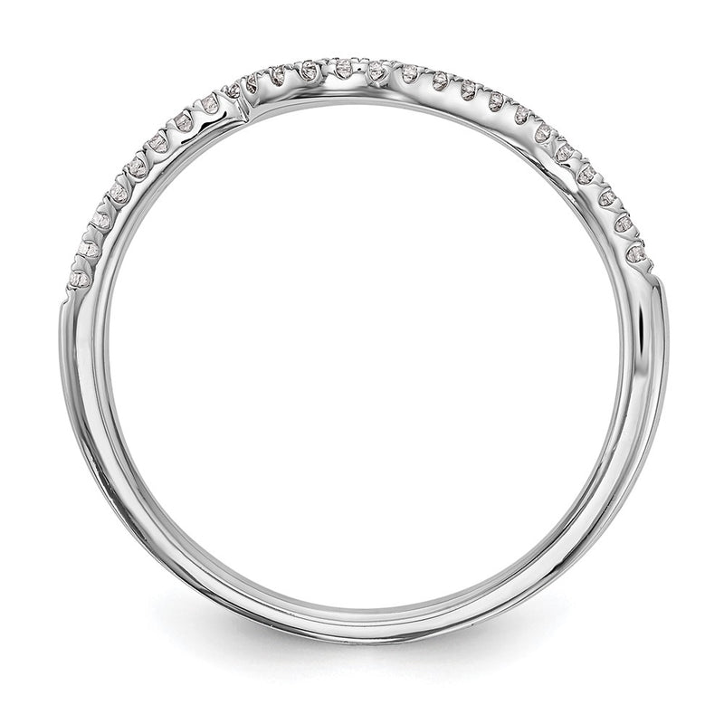 14k White Gold Real Diamond Wedding Band