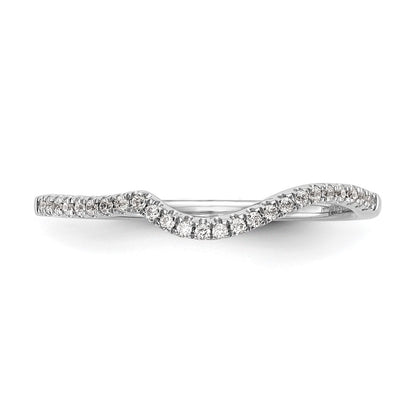 14k White Gold Real Diamond Wedding Band