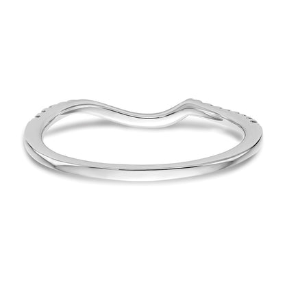 14k White Gold Real Diamond Wedding Band