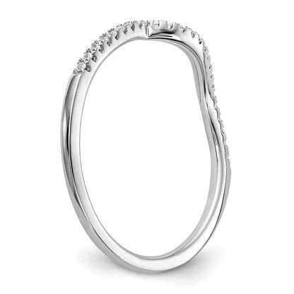 14k White Gold Real Diamond Wedding Band