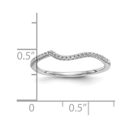 14k White Gold Real Diamond Wedding Band