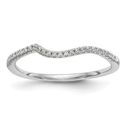14k White Gold Real Diamond Wedding Band