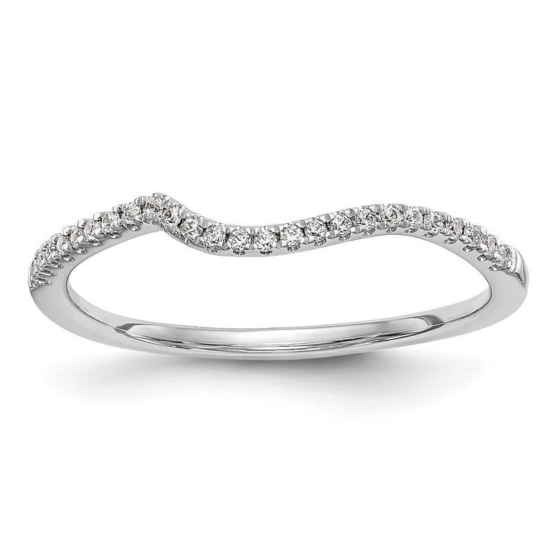 14k White Gold Real Diamond Wedding Band