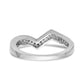 0.16ct. CZ Solid Real 14k White Gold Contour Wedding Wedding Band Ring