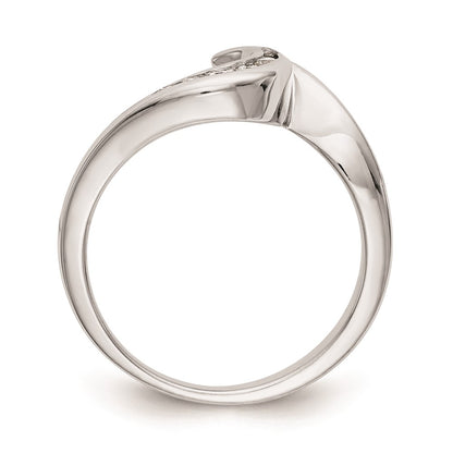 0.07ct. CZ Solid Real 14k White Gold Wedding Wedding Band Ring