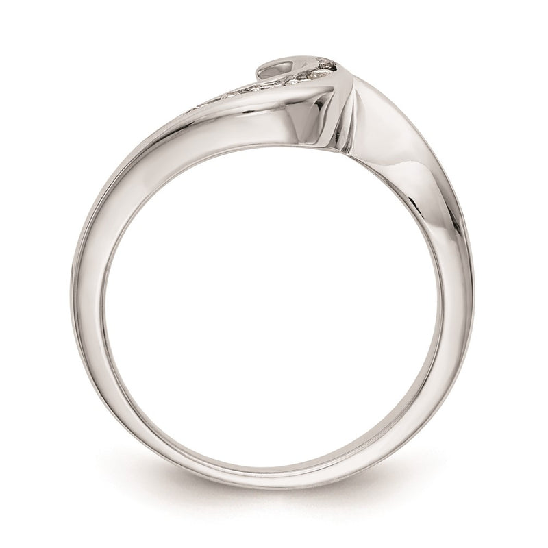14k White Gold Real Diamond Wedding Band