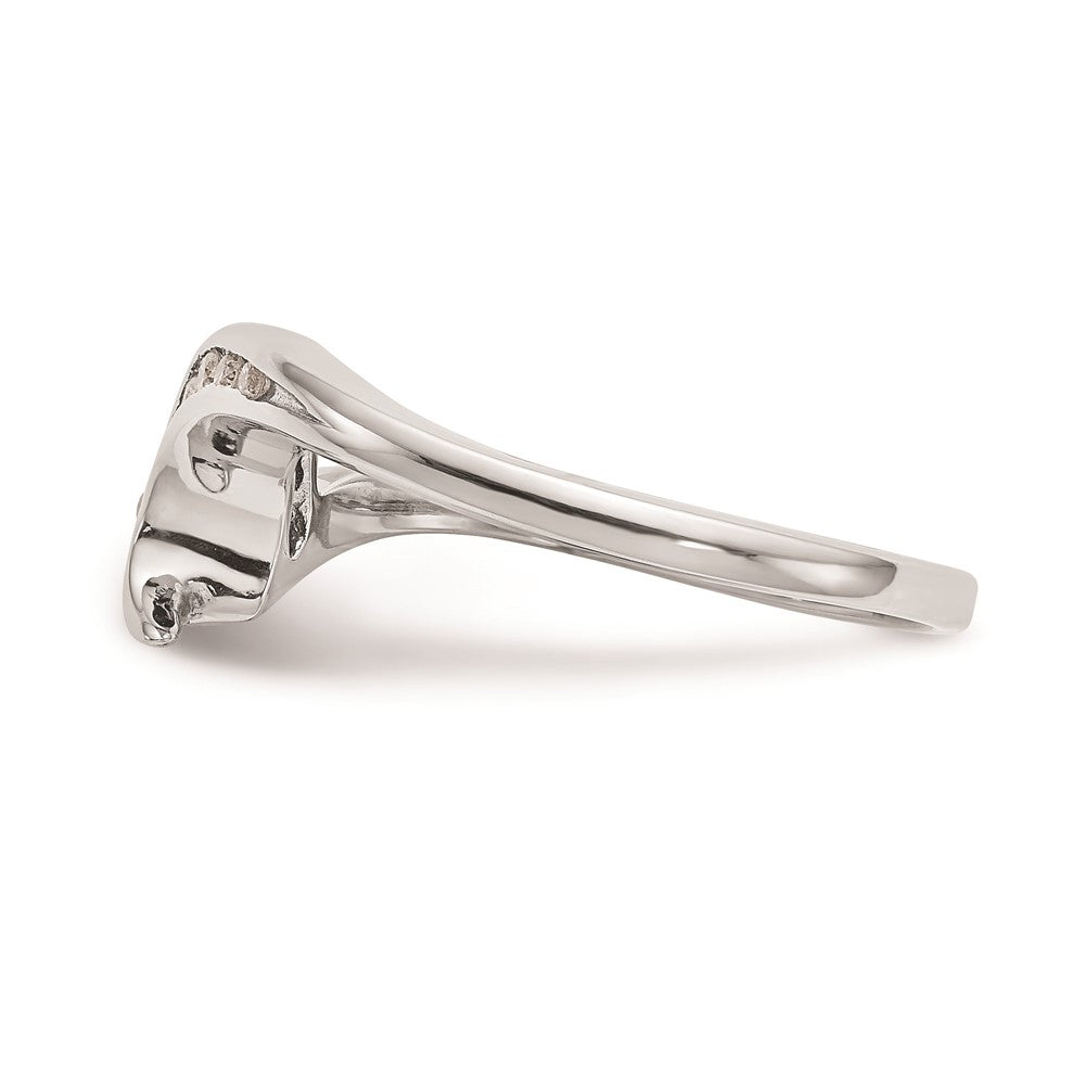 14k White Gold Real Diamond Wedding Band