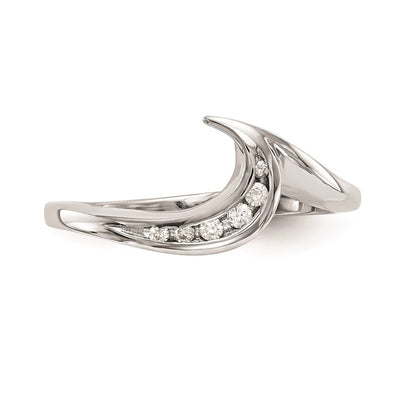 14k White Gold Real Diamond Wedding Band