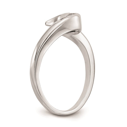 14k White Gold Real Diamond Wedding Band