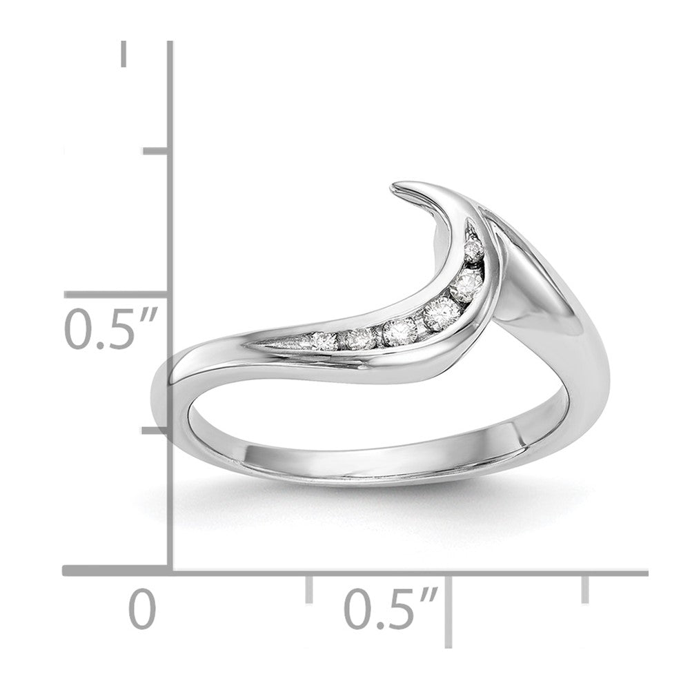 14k White Gold Real Diamond Wedding Band