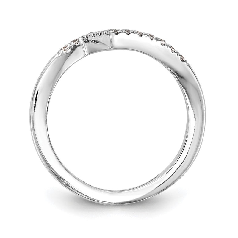 14k White Gold Real Diamond Wedding Band