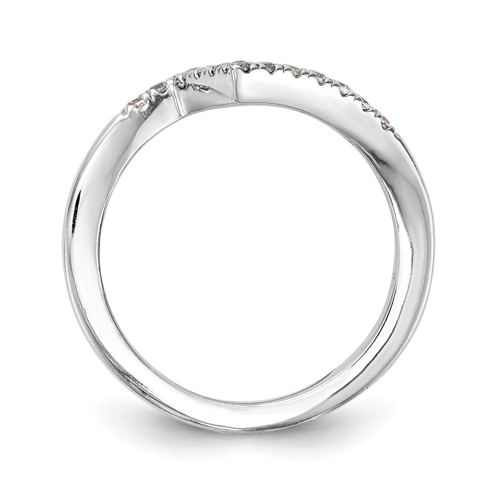 14k White Gold Real Diamond Wedding Band