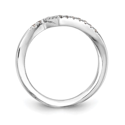 14k White Gold Real Diamond Wedding Band