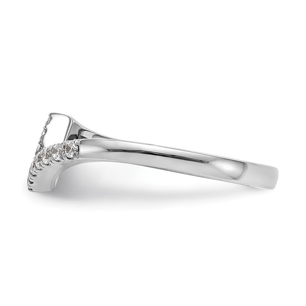 14k White Gold Real Diamond Wedding Band
