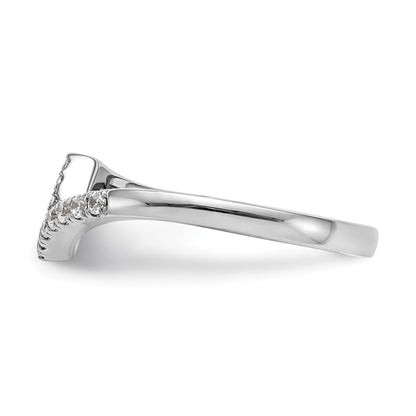 14k White Gold Real Diamond Wedding Band