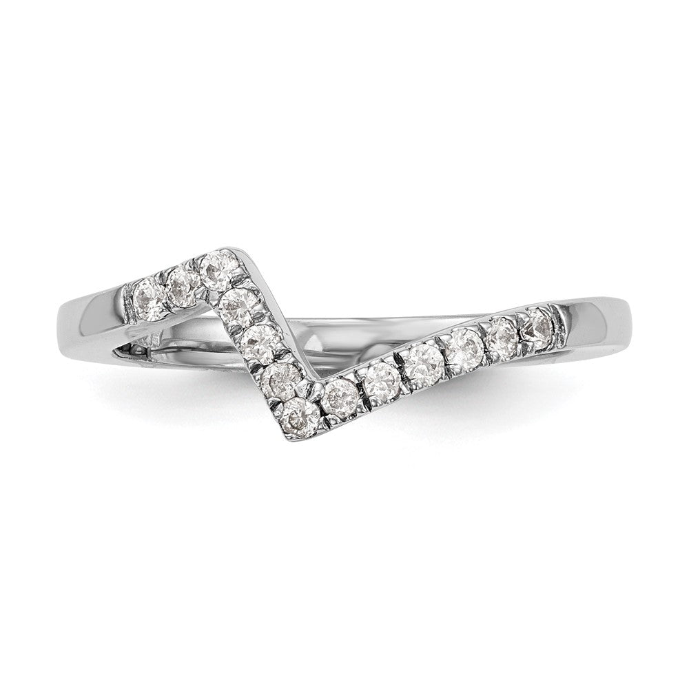 14k White Gold Real Diamond Wedding Band