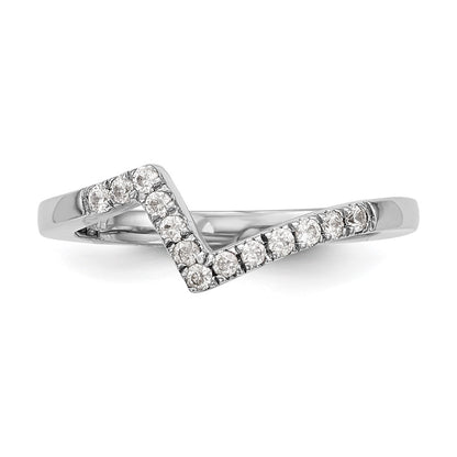 14k White Gold Real Diamond Wedding Band
