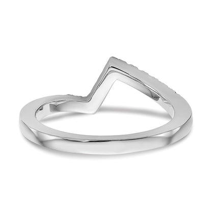 14k White Gold Real Diamond Wedding Band