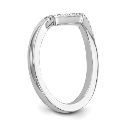 14k White Gold Real Diamond Wedding Band