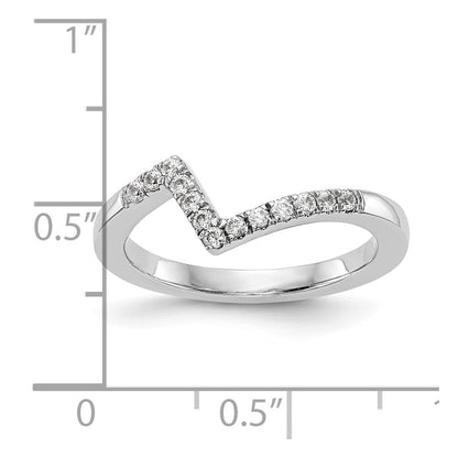 14k White Gold Real Diamond Wedding Band