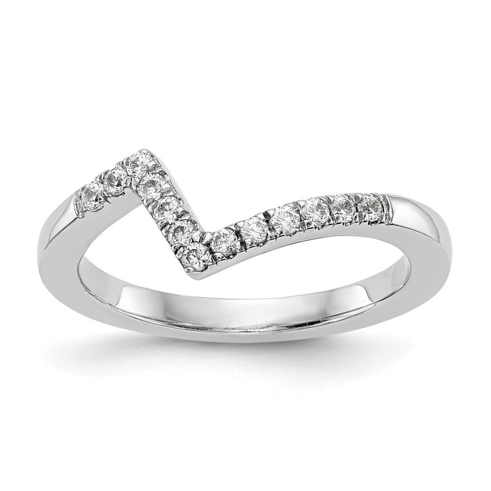 14k White Gold Real Diamond Wedding Band