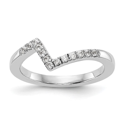 14k White Gold Real Diamond Wedding Band