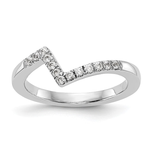 14k White Gold Real Diamond Wedding Band