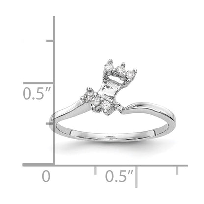 0.07ct. CZ Solid Real 14k White Gold Wedding Wedding Band Ring