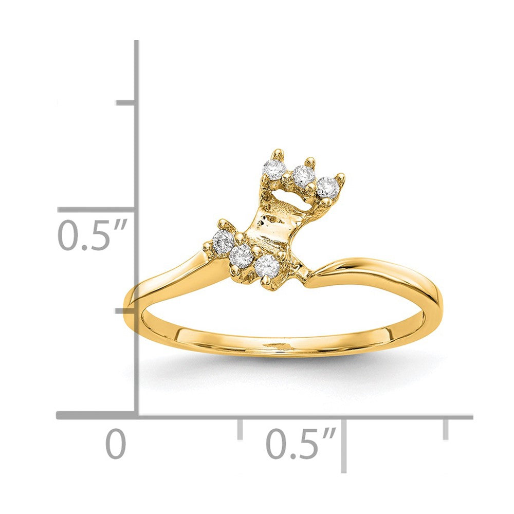 14k Yellow Gold Real Diamond Wedding Band