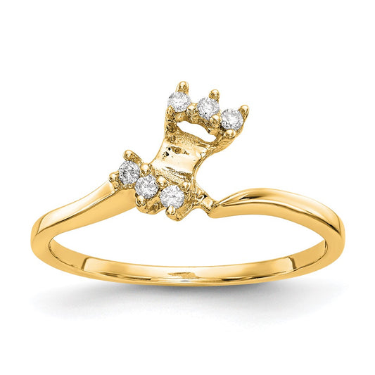 14k Yellow Gold Real Diamond Wedding Band