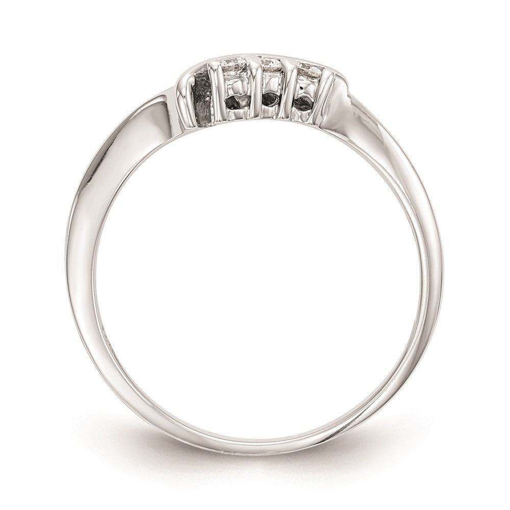 14k White Gold Real Diamond Wedding Band