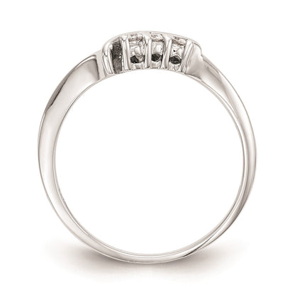 14k White Gold Real Diamond Wedding Band