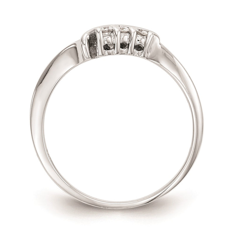 14k White Gold Real Diamond Wedding Band
