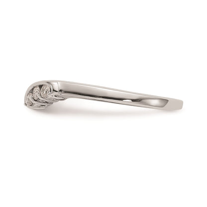14k White Gold Real Diamond Wedding Band