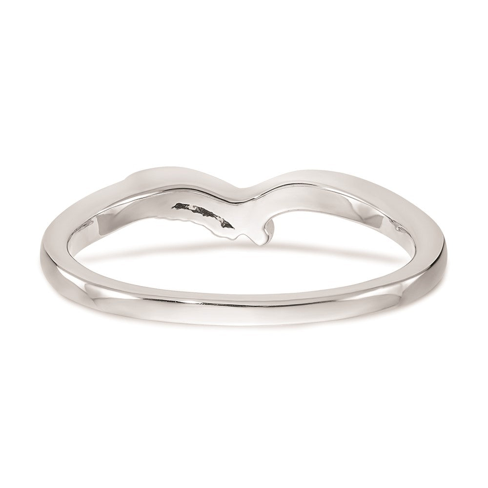 14k White Gold Real Diamond Wedding Band