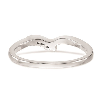 14k White Gold Real Diamond Wedding Band