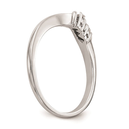 14k White Gold Real Diamond Wedding Band
