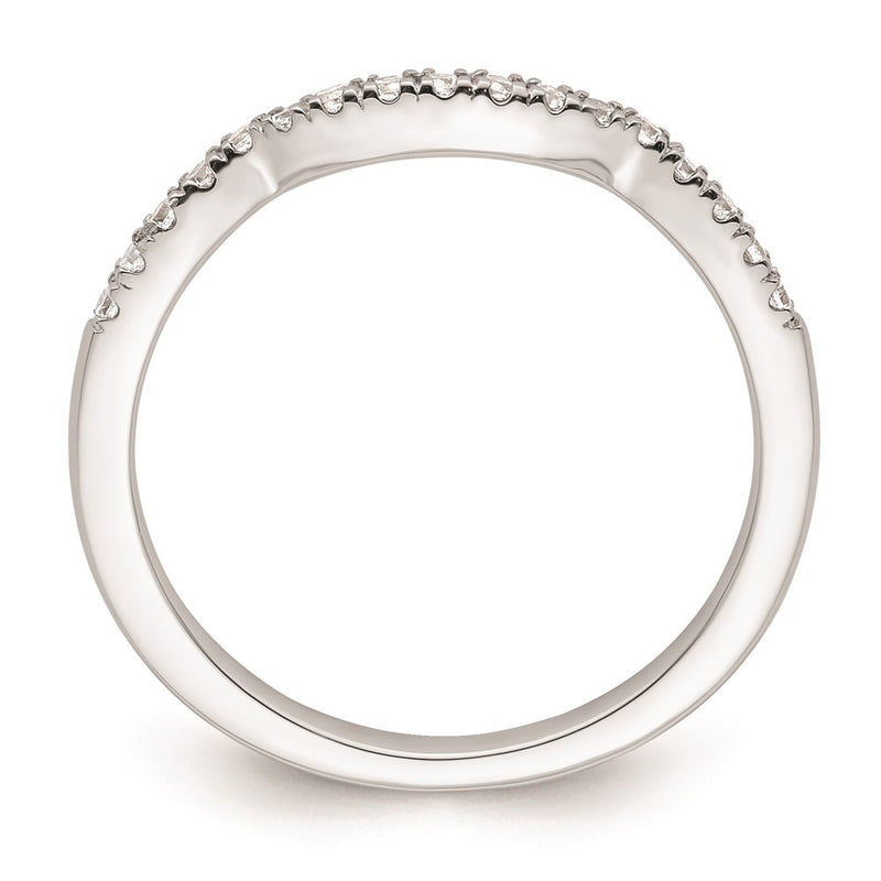 14k White Gold Real Diamond Wedding Band