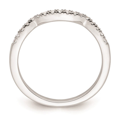 0.18ct. CZ Solid Real 14k White Gold Wedding Wedding Band Ring
