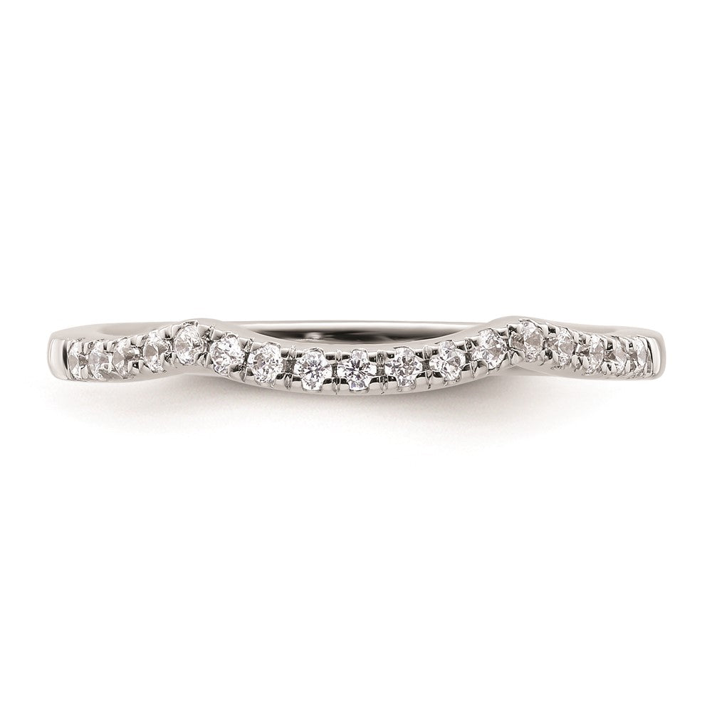 14k White Gold Real Diamond Wedding Band