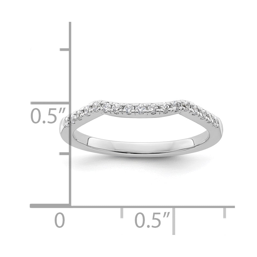 14k White Gold Real Diamond Wedding Band