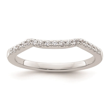 0.18ct. CZ Solid Real 14k White Gold Wedding Wedding Band Ring
