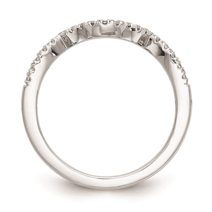 0.19ct. CZ Solid Real 14k White Gold Wedding Wedding Band Ring