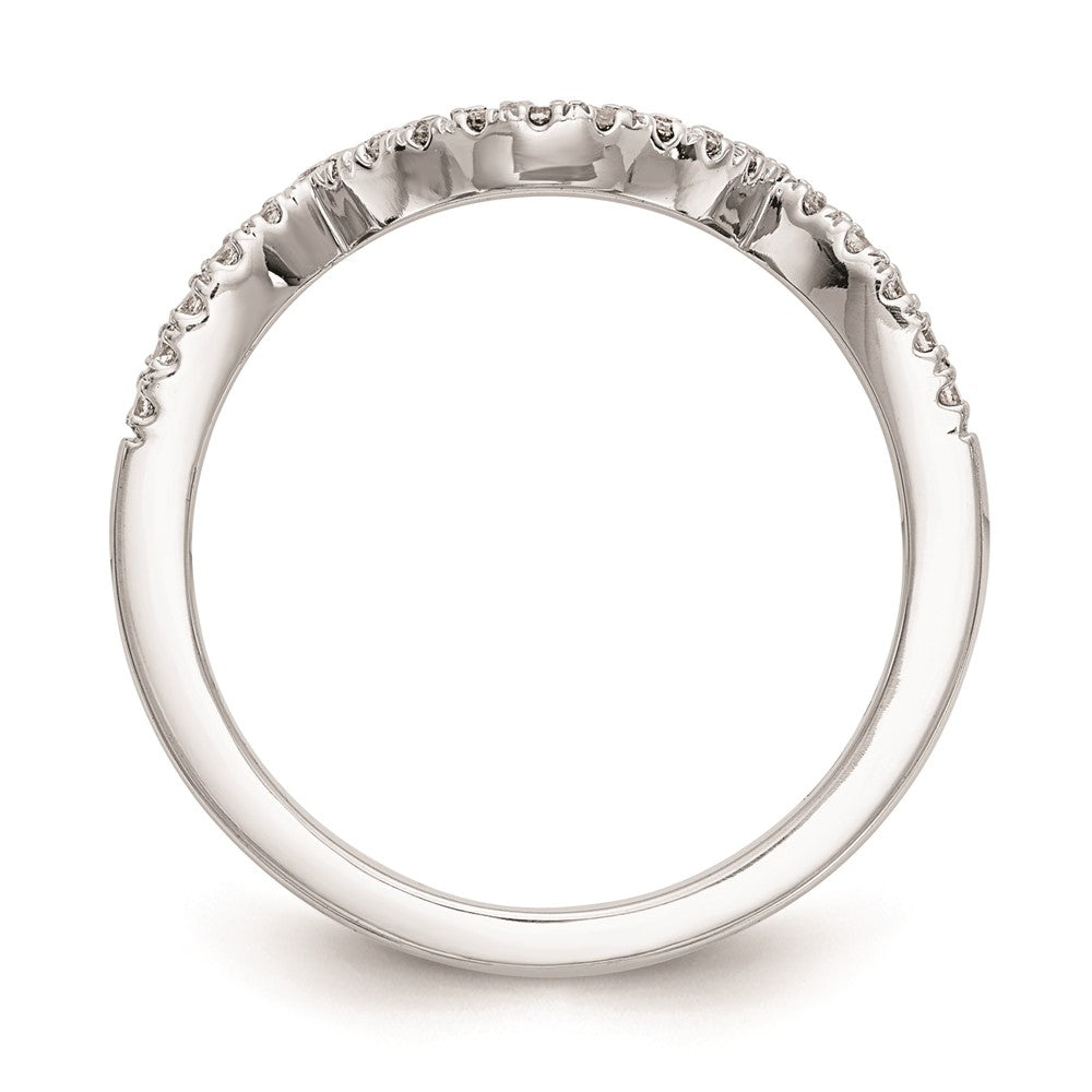 14k White Gold Real Diamond Wedding Band