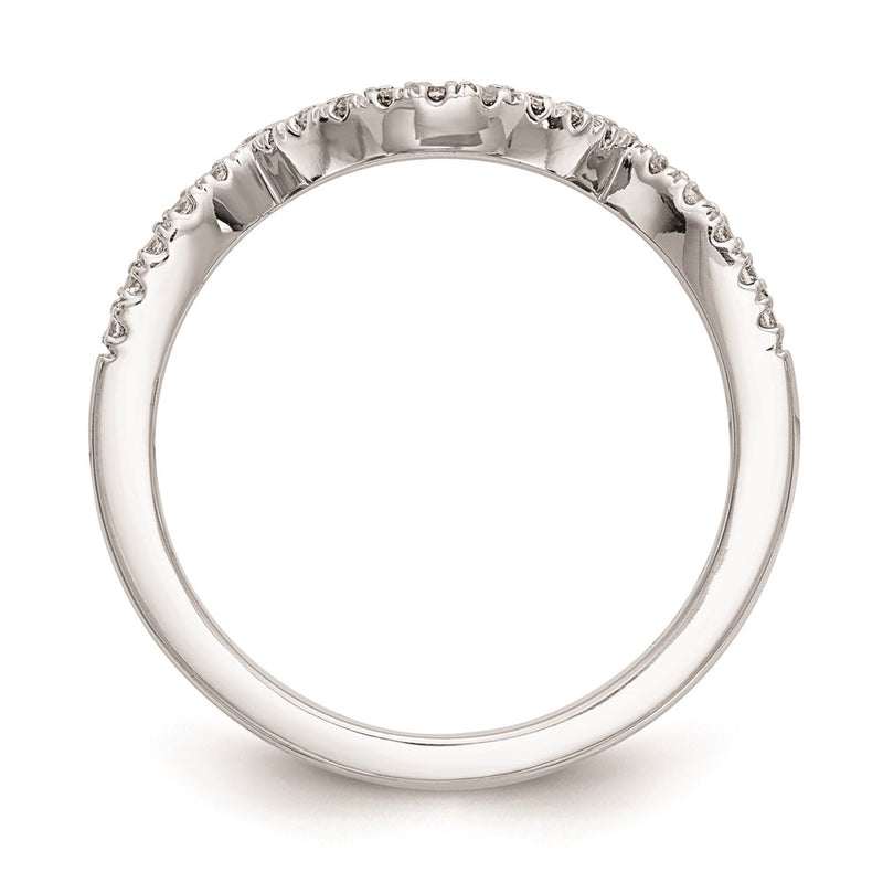 14k White Gold Real Diamond Wedding Band