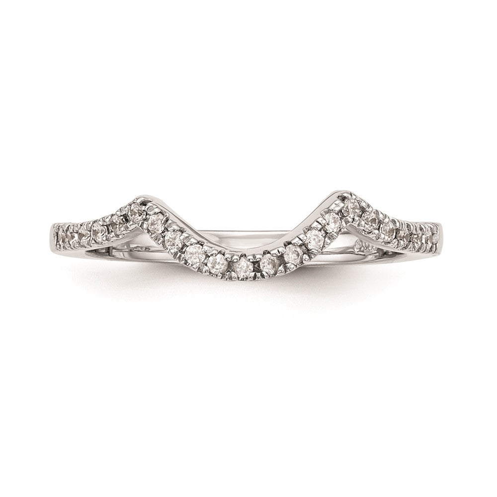 14k White Gold Real Diamond Wedding Band