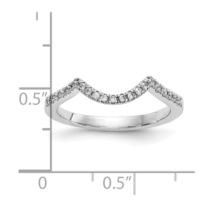 14k White Gold Real Diamond Wedding Band