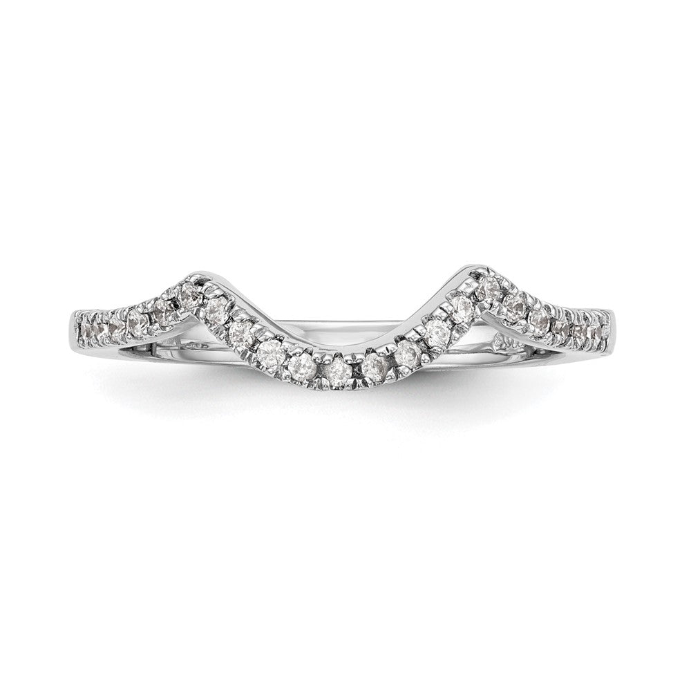 0.20ct. CZ Solid Real 14k White Gold Wedding Wedding Band Ring